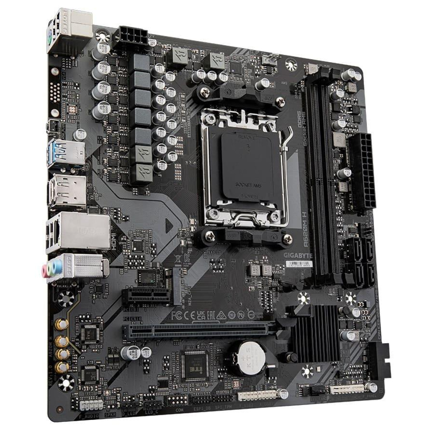 Материнська плата Gigabyte A620M H (A620M H) (Socket AM5, AMD A620, Micro-ATX)