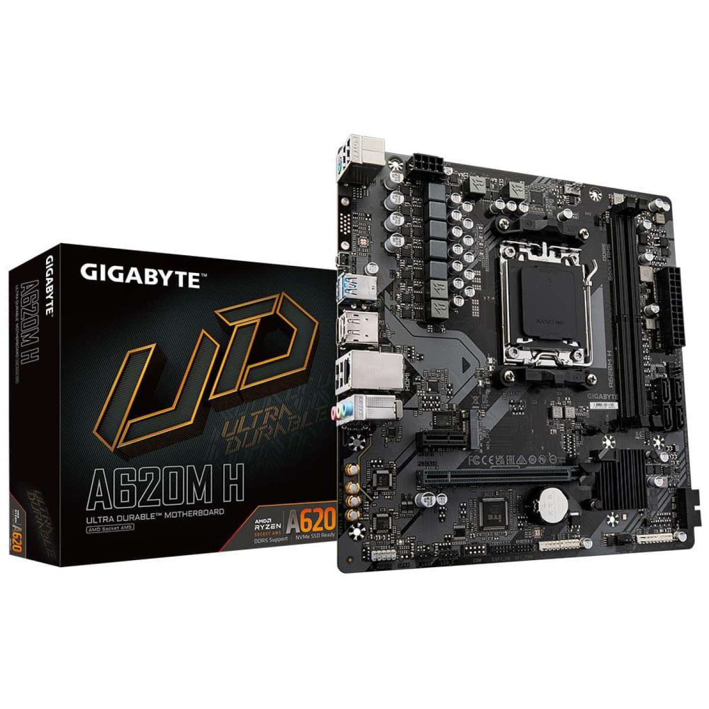Материнська плата Gigabyte A620M H (A620M H) (Socket AM5, AMD A620, Micro-ATX)
