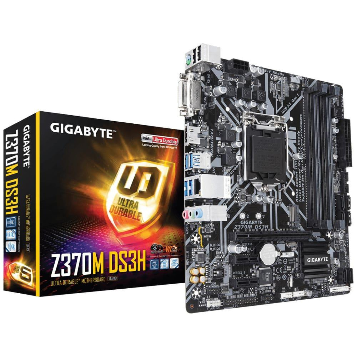 Материнська плата Gigabyte Z370M DS3H (Z370M DS3H) (Socket 1151 v2, Intel Z370, Micro-ATX) Б/в