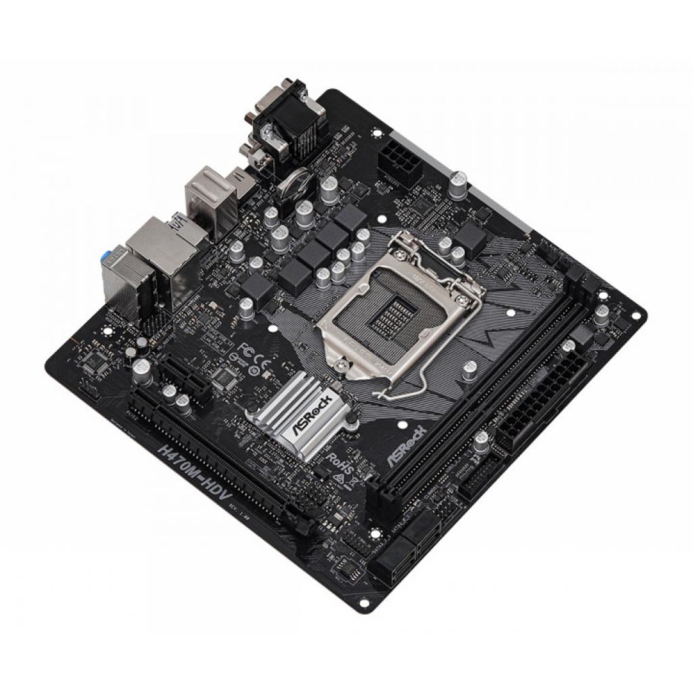 Материнская плата AsRock H470M-HDV (H470M-HDV) (Socket 1200, Intel H470, Micro-ATX) Б/у