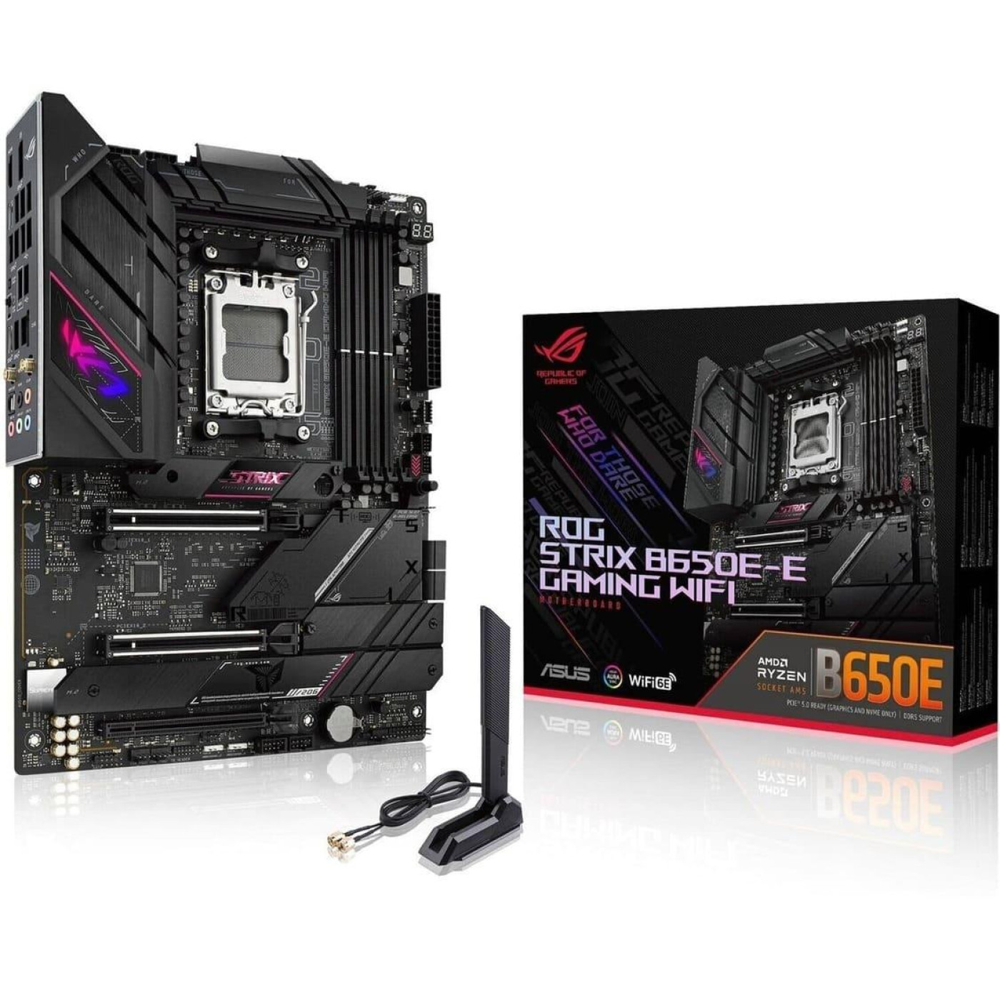 Материнська плата ASUS ROG STRIX B650E-E GAMING WIFI (ROG STRIX B650E-E GAMING WIFI) (Socket AM5, AMD B650, ATX) Б/в