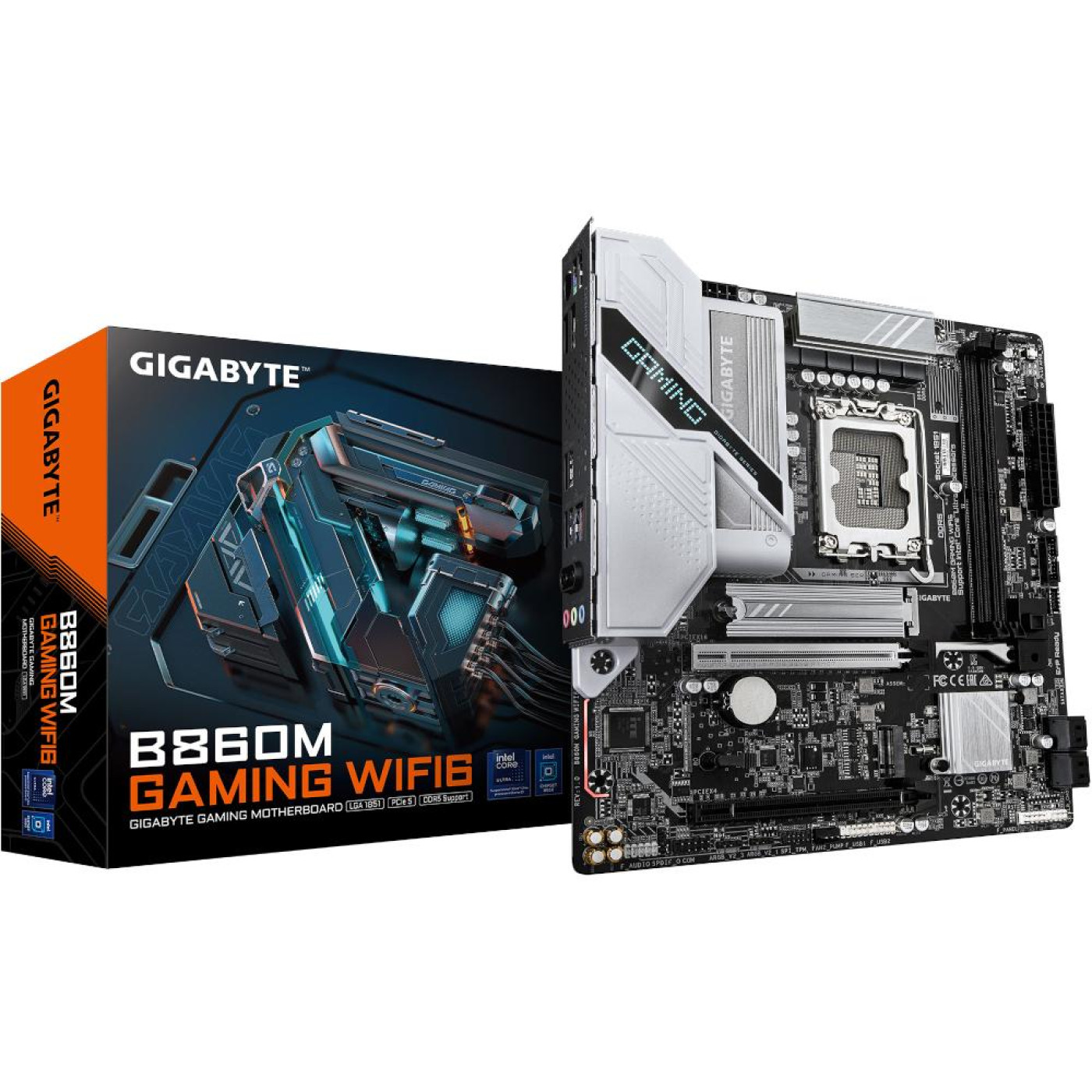 Материнська плата Gigabyte B860M GAMING WIFI6 (B860M GAMING WIFI6) (Socket 1851, Intel B860, Micro-ATX)