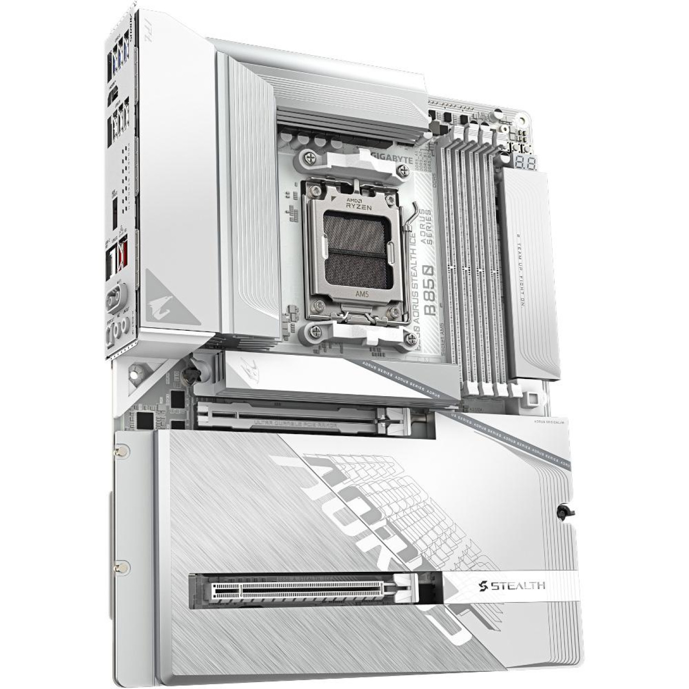 Материнська плата Gigabyte B850 AORUS STEALTH ICE (B850 AORUS STEALTH ICE) (Socket AM5, AMD B850, ATX)