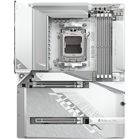 Материнська плата Gigabyte B850 AORUS STEALTH ICE (B850 AORUS STEALTH ICE) (Socket AM5, AMD B850, ATX)