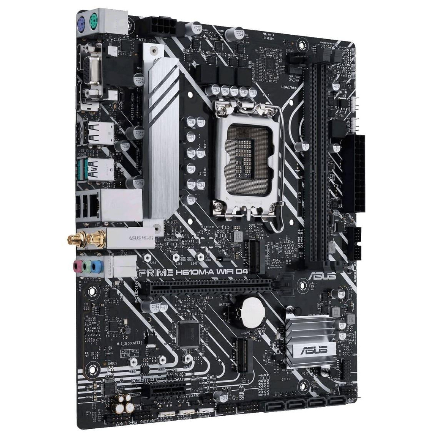 Материнська плата ASUS Prime H610M-A WiFi (PRIME H610M-A WIFI) (Socket 1700, Intel H610, Micro-ATX)