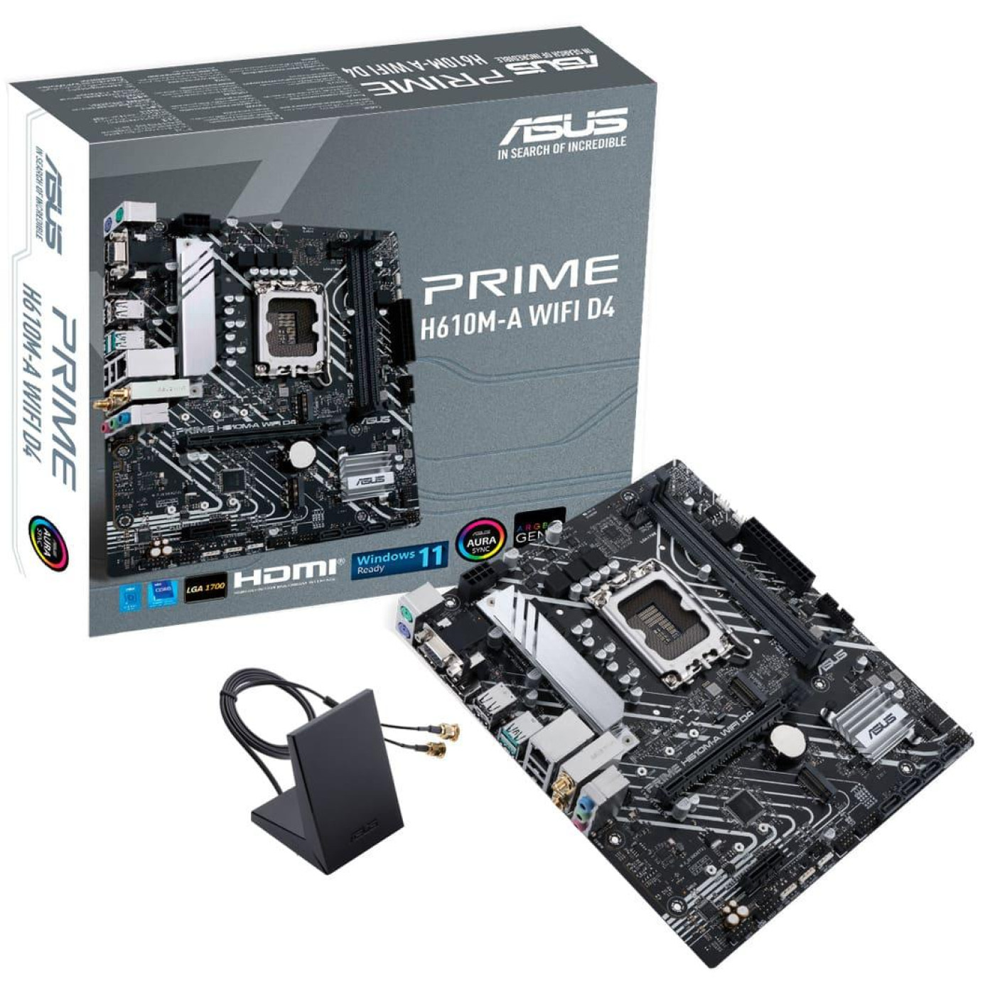 Материнська плата ASUS Prime H610M-A WiFi (PRIME H610M-A WIFI) (Socket 1700, Intel H610, Micro-ATX)