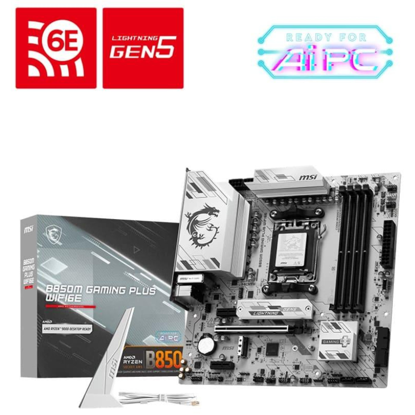 Материнська плата MSI B850M GAMING PLUS WIFI6E (B850M GAMING PLUS WIFI6E) (Socket AM5, AMD B850, Micro-ATX)