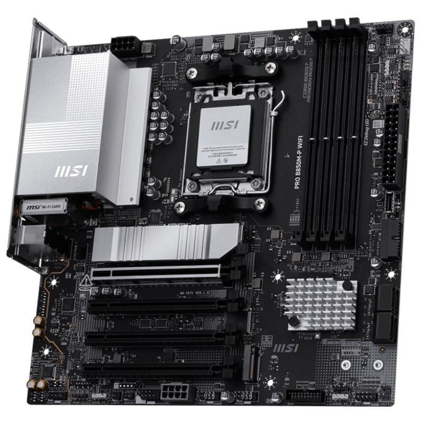 Материнская плата MSI PRO B850M-P WIFI (PRO B850M-P WIFI) (Socket AM5, AMD B850, Micro-ATX) U1