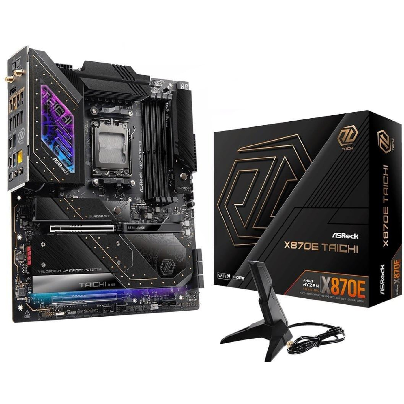 Материнська плата AsRock X870E TAICHI (X870E TAICHI) (Socket AM5, AMD X870E, E-ATX)