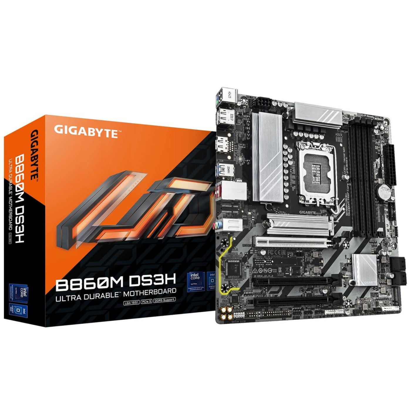 Материнська плата Gigabyte B860M DS3H (B860M DS3H) (Socket 1851, Intel B860, Micro-ATX)