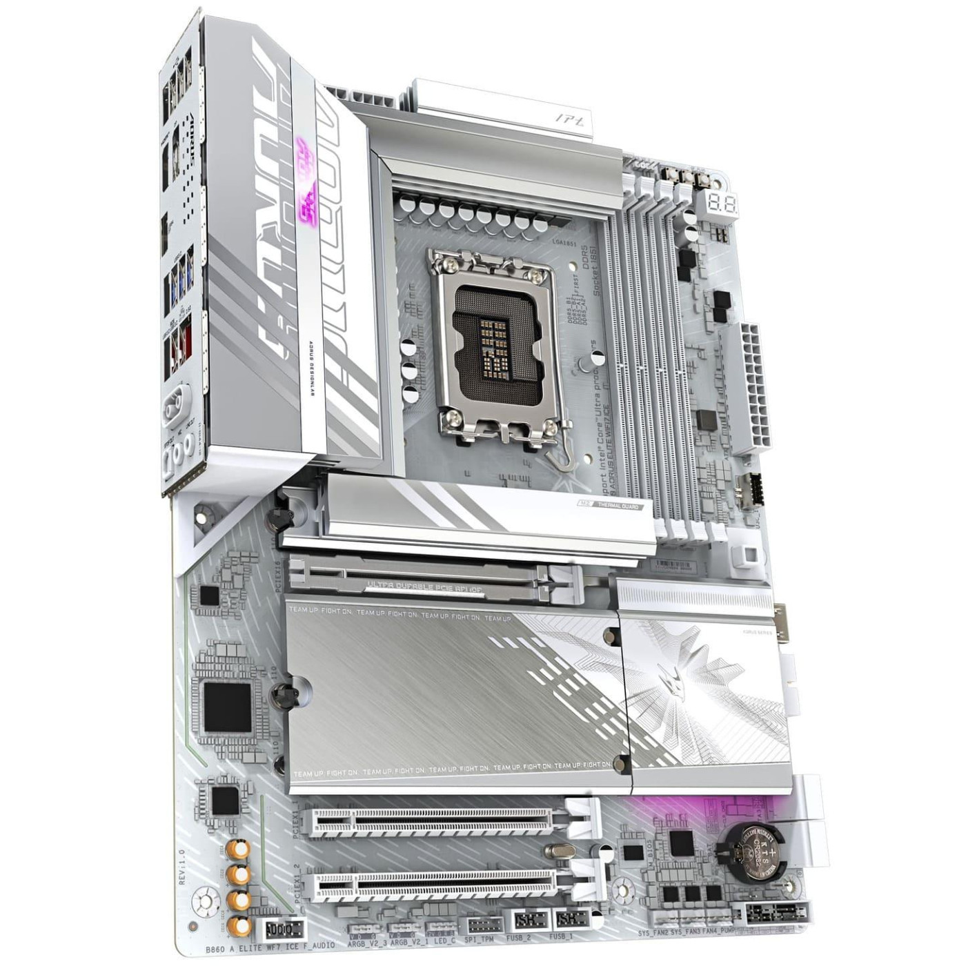 Материнська плата Gigabyte B860 AORUS ELITE WIFI7 ICE (B860 AORUS ELITE WIFI7 ICE) (Socket 1851, Intel B860, ATX)