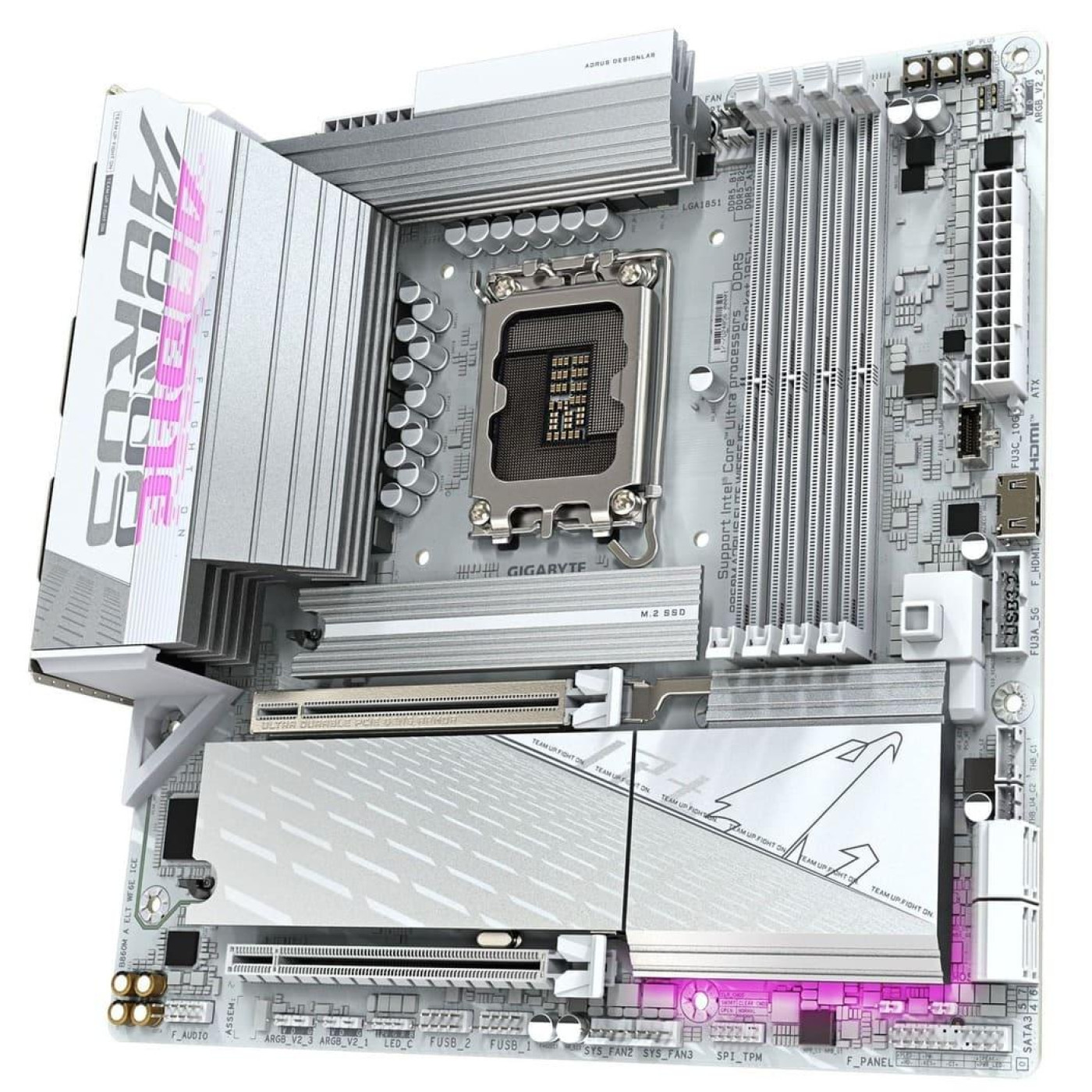 Материнська плата Gigabyte B860M AORUS ELITE WIFI6E ICE (B860M AORUS ELITE WIFI6E ICE) (Socket 1851, Intel B860, Micro-ATX)