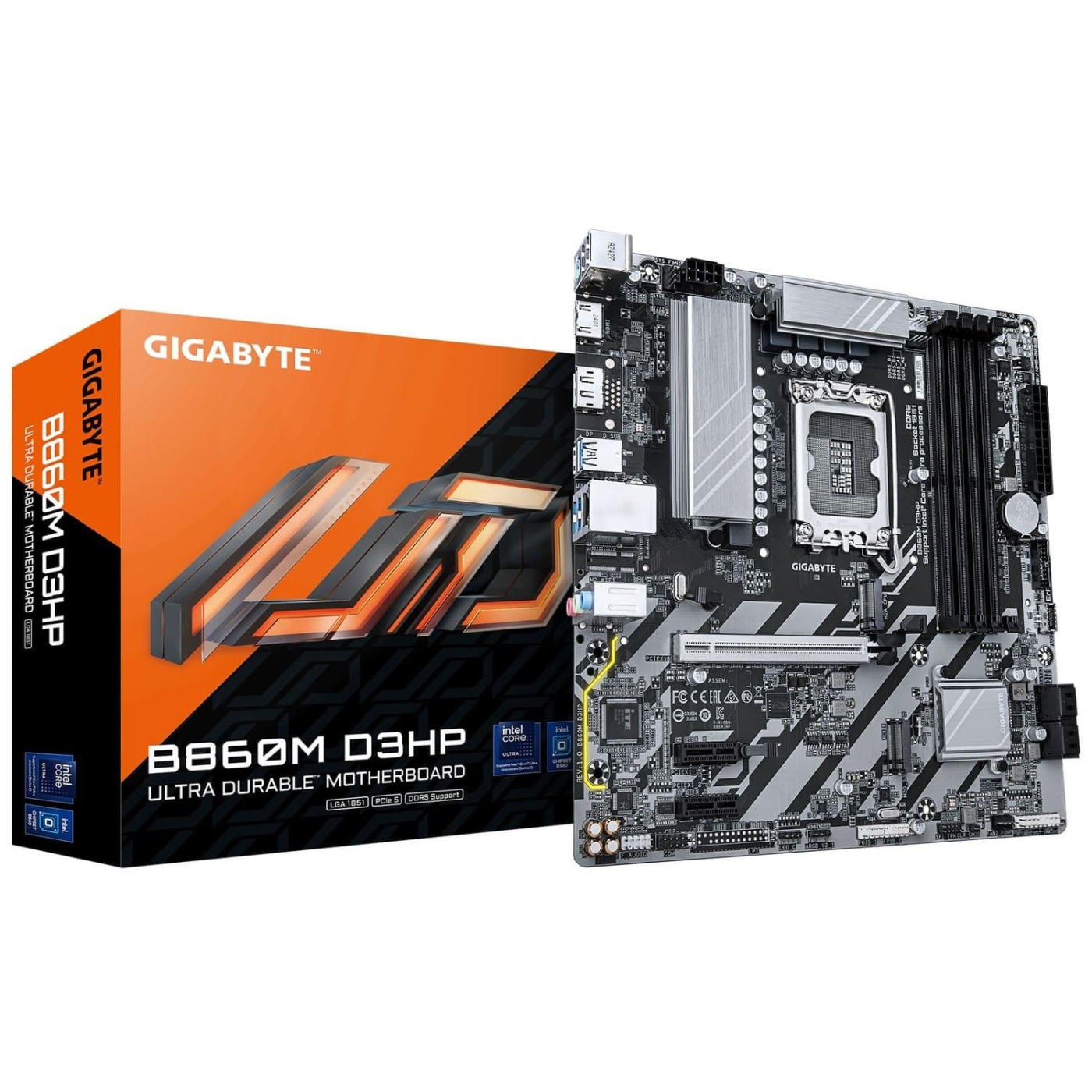 Материнська плата Gigabyte B860M D3HP (B860M D3HP) (Socket 1851, Intel B860, Micro-ATX)