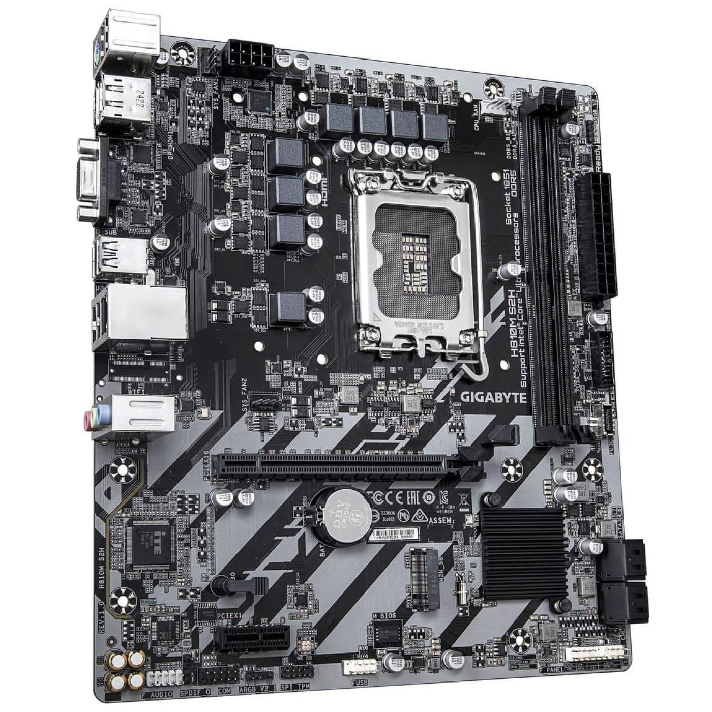 Материнська плата Gigabyte H810M S2H (H810M S2H) (Socket 1851, Intel H810, Micro-ATX)
