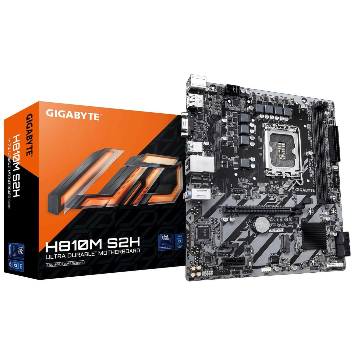 Материнська плата Gigabyte H810M S2H (H810M S2H) (Socket 1851, Intel H810, Micro-ATX)