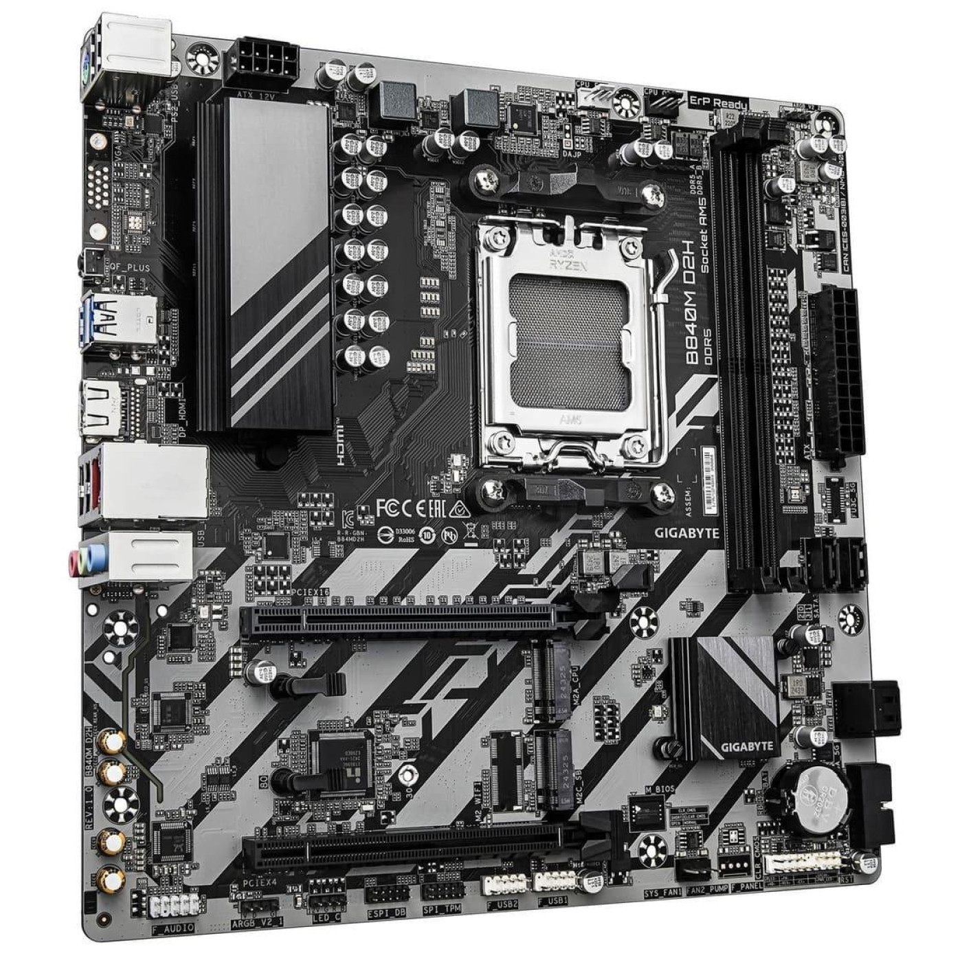 Материнська плата Gigabyte B840M D2H (B840M D2H) (Socket AM5, AMD B840, Micro-ATX)