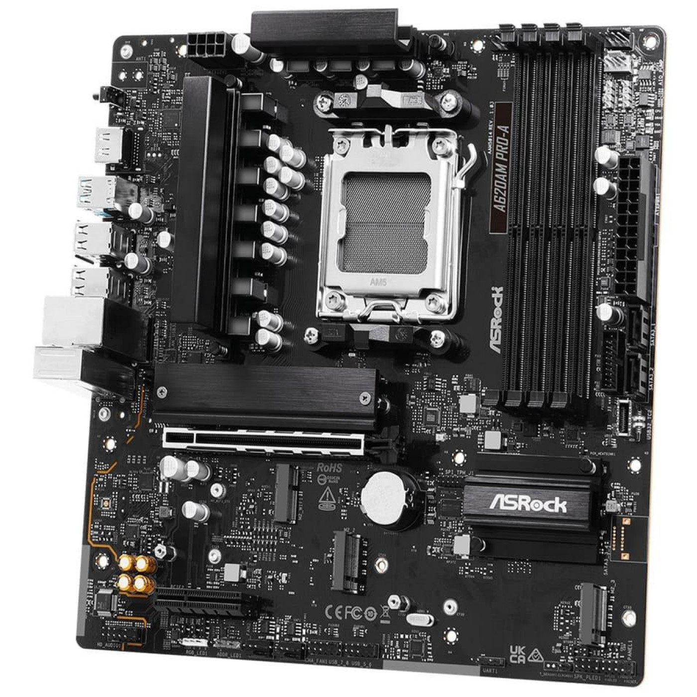 Материнська плата AsRock A620AM PRO-A (A620AM PRO-A) (Socket AM5, AMD A620A, Micro-ATX)