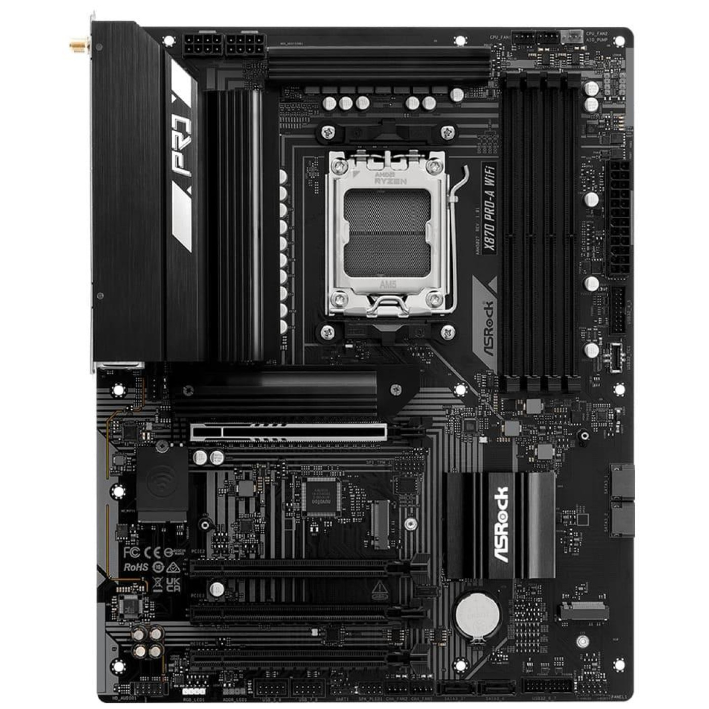 Материнская плата AsRock X870 PRO-A WIFI (X870 PRO-A WIFI) (Socket AM5, AMD X870, ATX)
