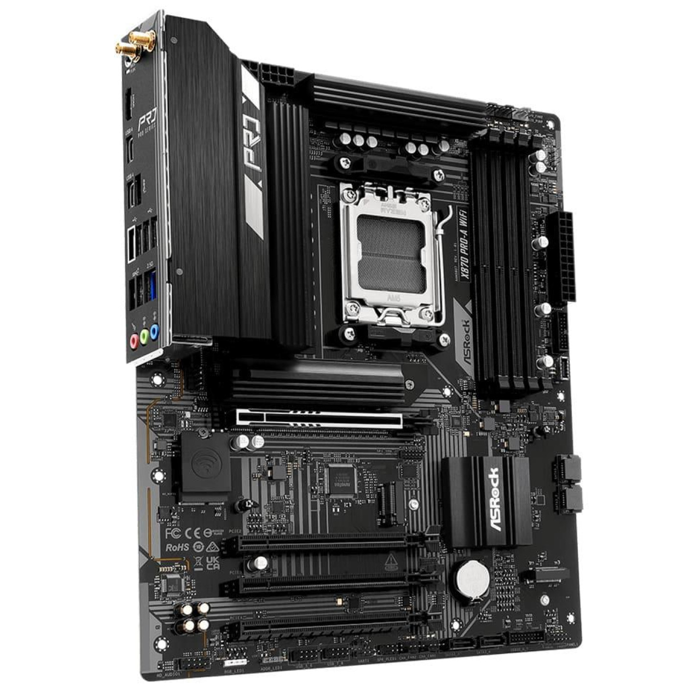 Материнская плата AsRock X870 PRO-A WIFI (X870 PRO-A WIFI) (Socket AM5, AMD X870, ATX)