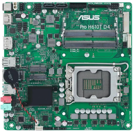 Материнська плата ASUS PRO H610T D4-CSM (PRO H610T D4-CSM) (Socket 1700, Intel H610, Mini-ITX)