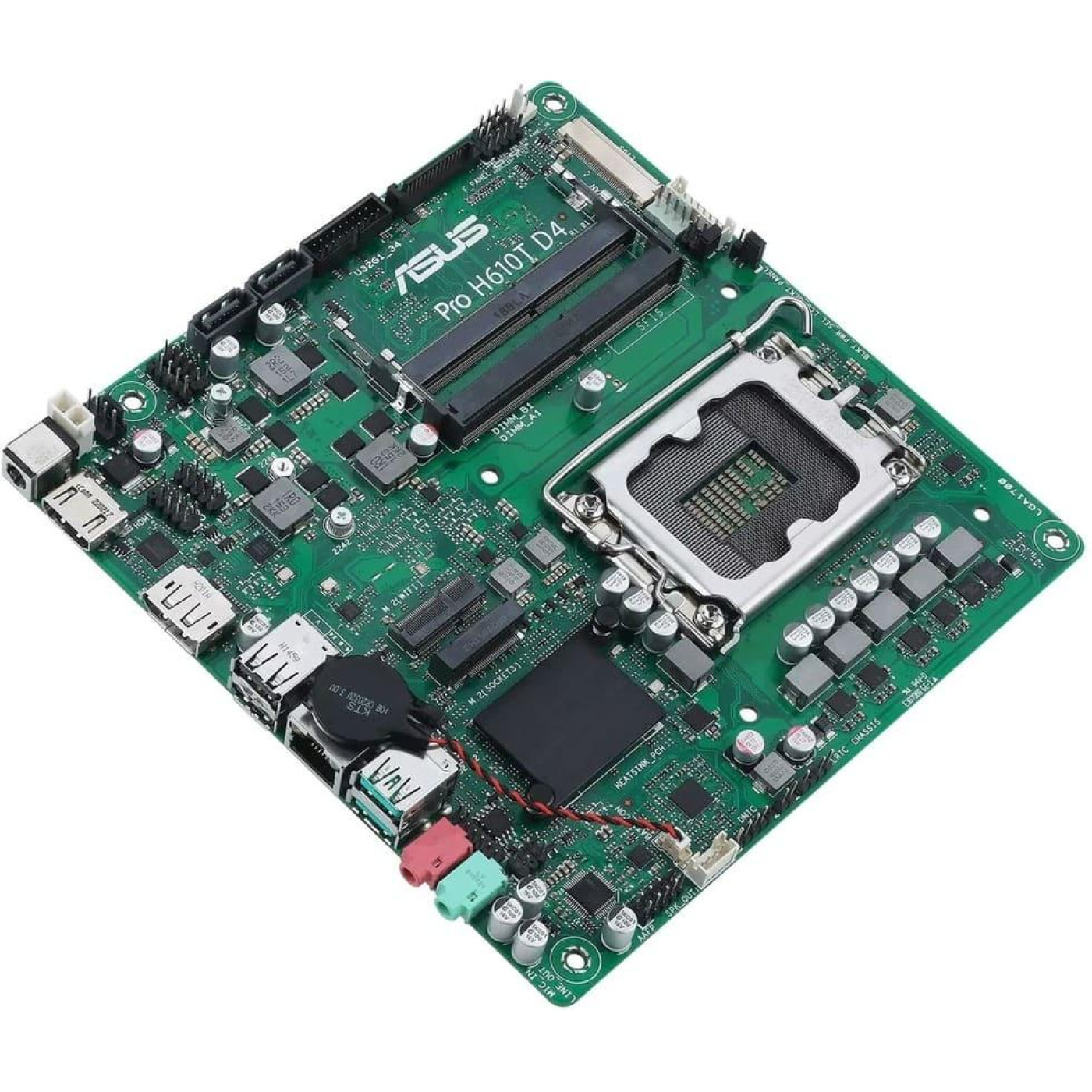 Материнська плата ASUS PRO H610T D4-CSM (PRO H610T D4-CSM) (Socket 1700, Intel H610, Mini-ITX)