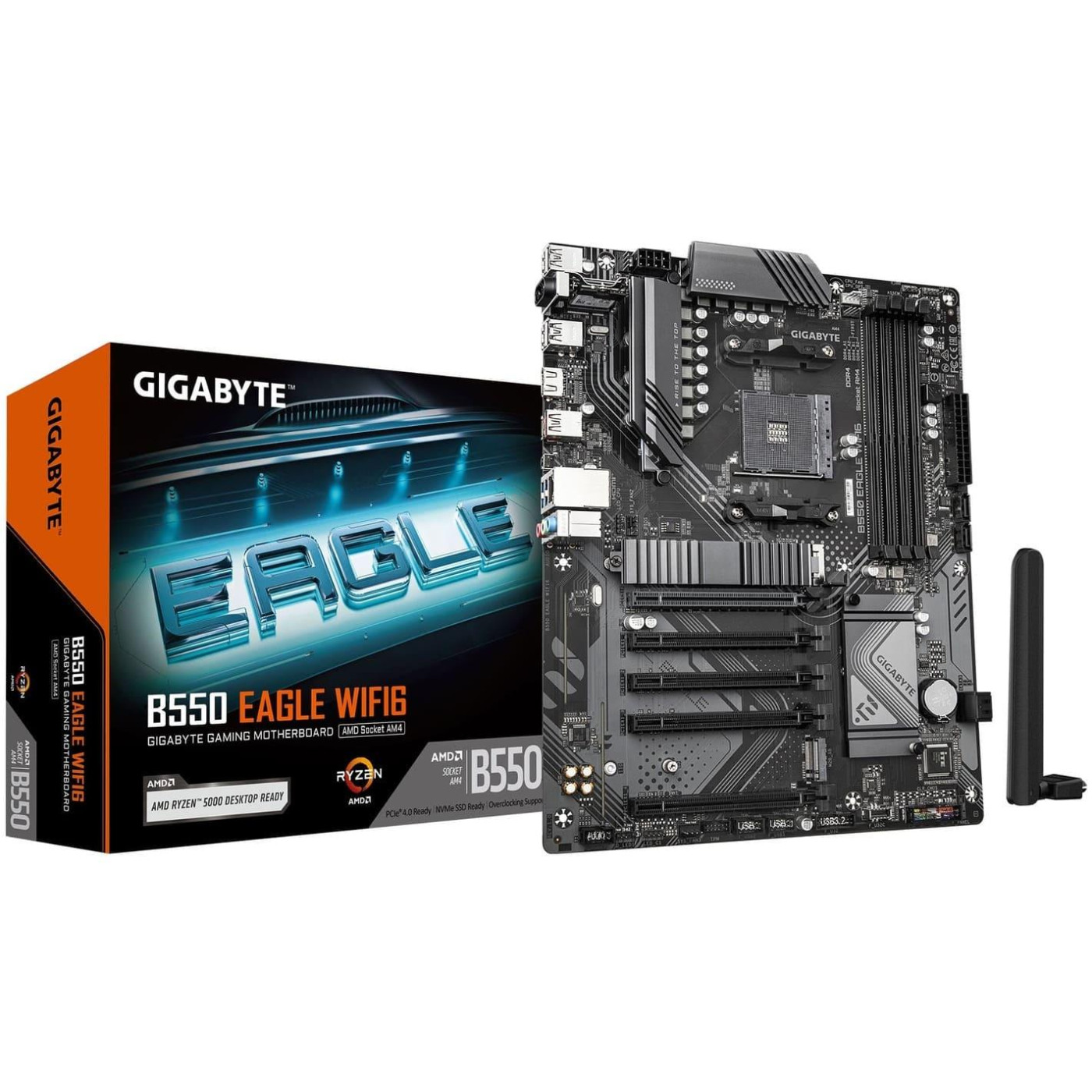 Материнська плата Gigabyte B550 EAGLE WIFI6 (B550 EAGLE WIFI6) (Socket AM4, AMD B550, ATX)