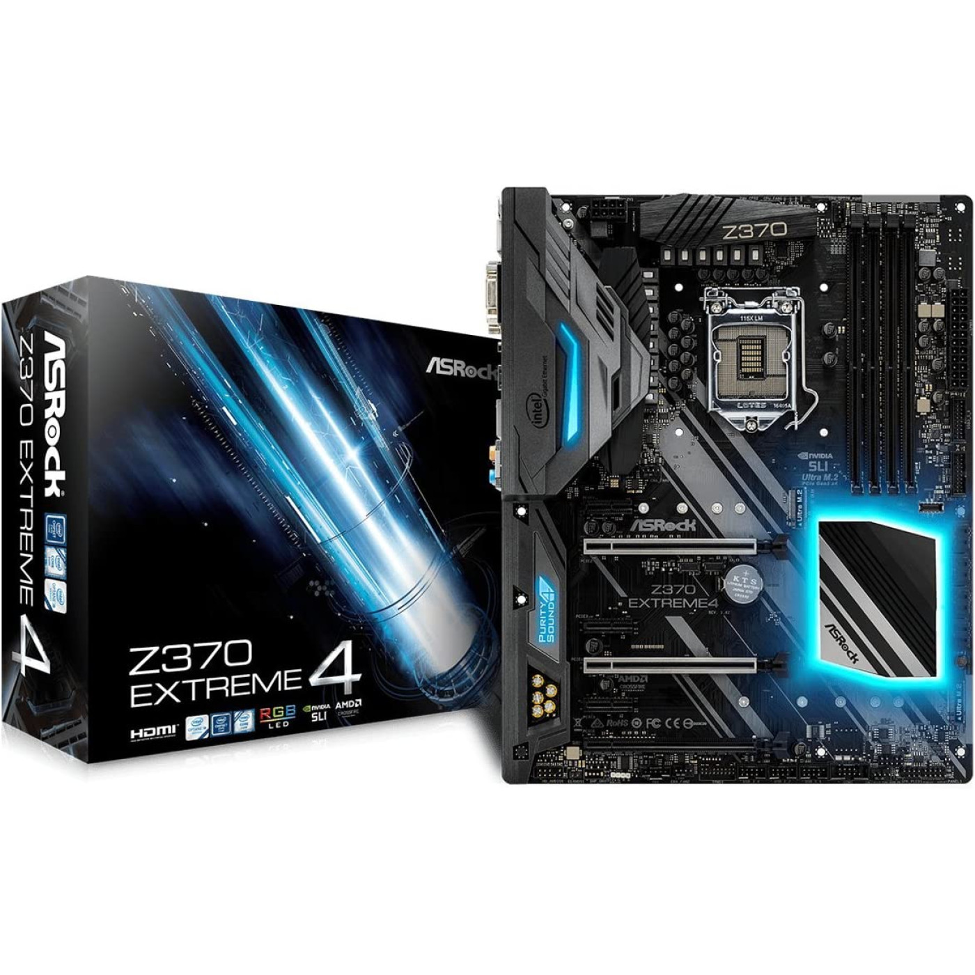 Материнська плата AsRock Z370 Extreme4 (Z370 Extreme4) (Socket 1151 v2, Intel Z370, ATX) Б/в