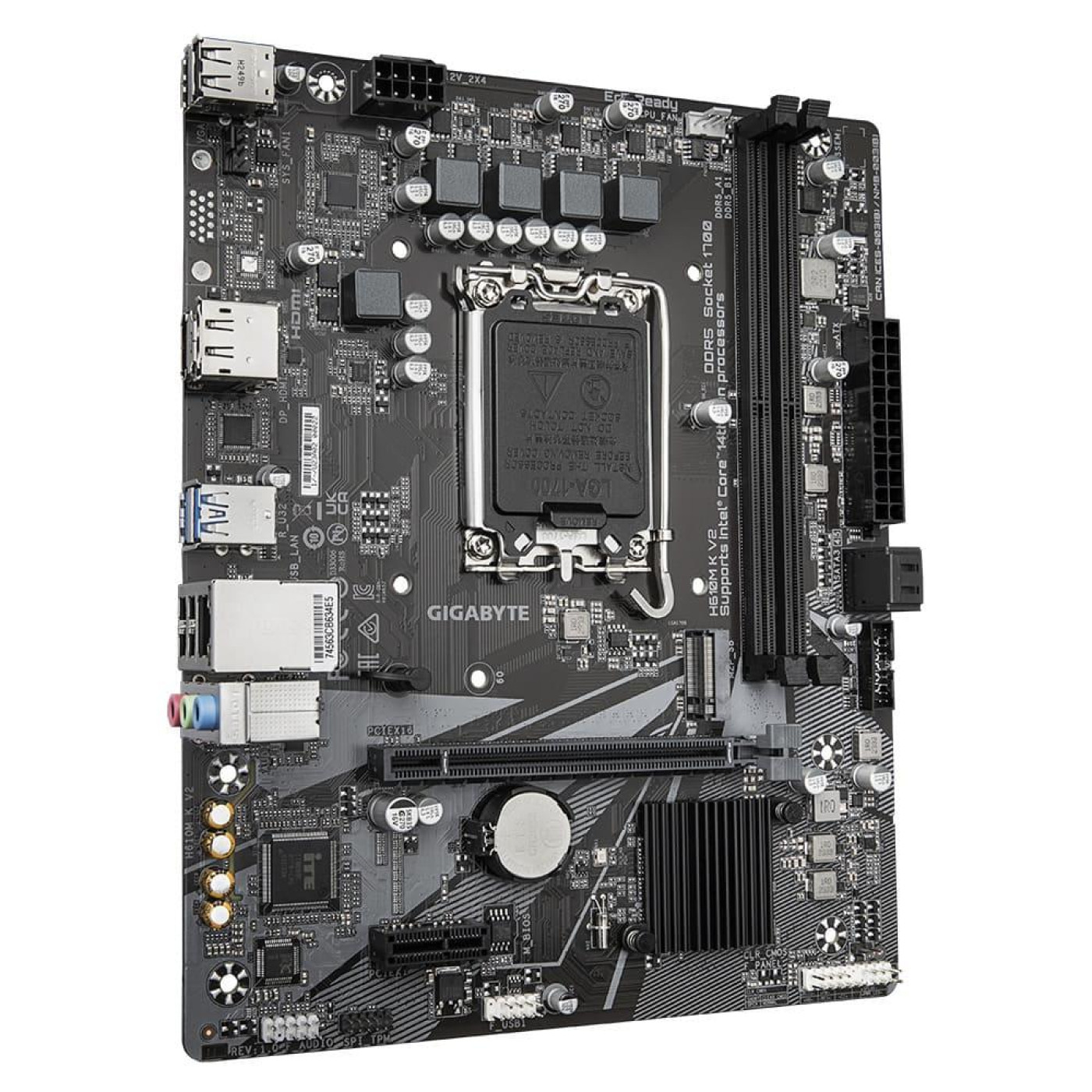 Материнська плата Gigabyte H610M K V2 (H610M K V2) (Socket 1700, Intel H610, Micro-ATX) U1