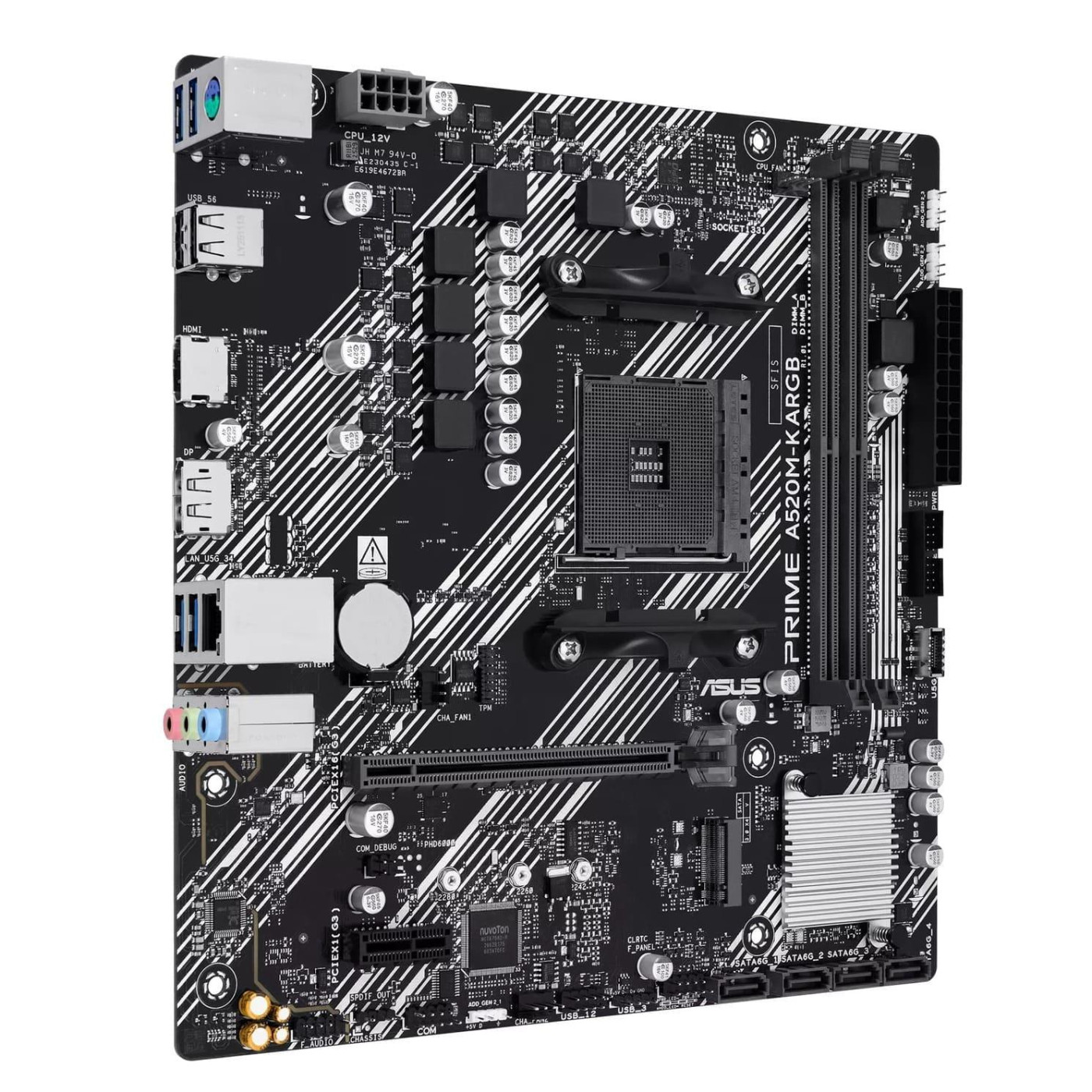 Материнська плата ASUS PRIME A520M-K ARGB (PRIME A520M-K ARGB) (Socket AM4, AMD A520, Micro-ATX)