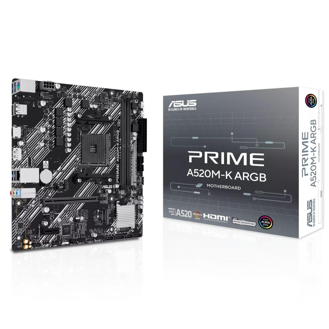 Материнська плата ASUS PRIME A520M-K ARGB (PRIME A520M-K ARGB) (Socket AM4, AMD A520, Micro-ATX)