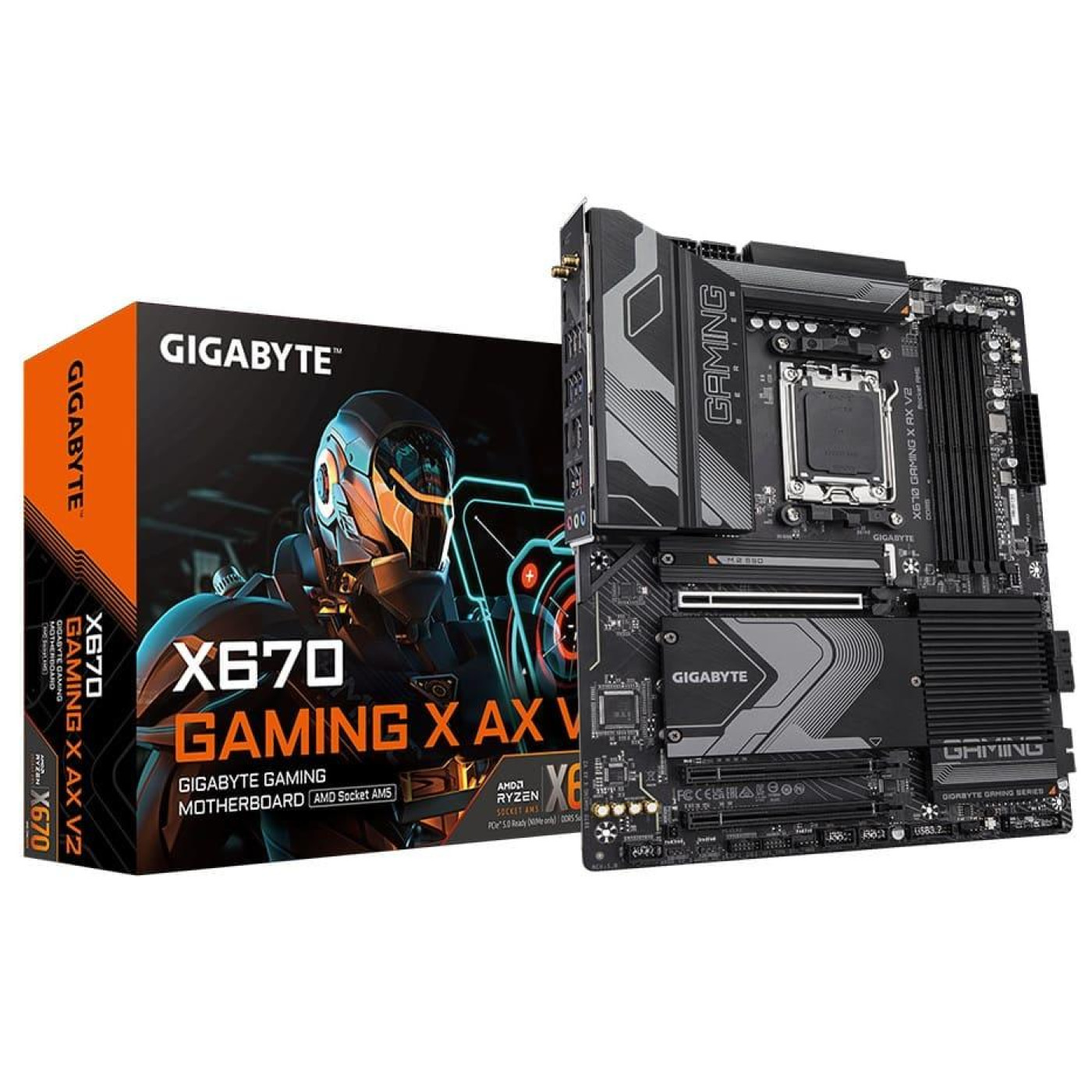 Материнська плата Gigabyte X670 GAMING X AX V2 (X670 GAMING X AX V2) (Socket AM5, AMD X670, ATX) Б/в