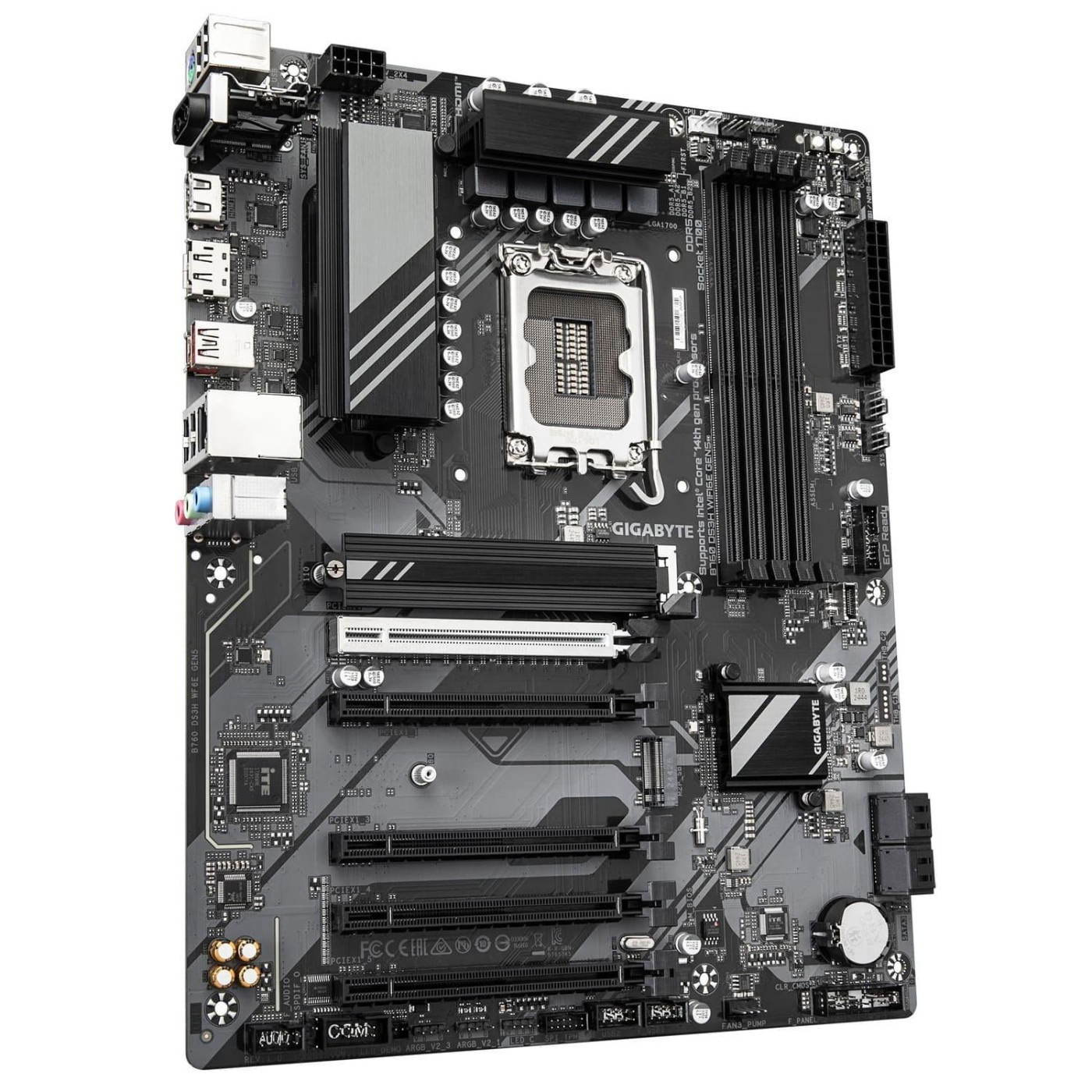 Материнська плата GIGABYTE B760 DS3H WIFI6E GEN5 (B760 DS3H WIFI6E GEN5) (Socket 1700, Intel B760, ATX)