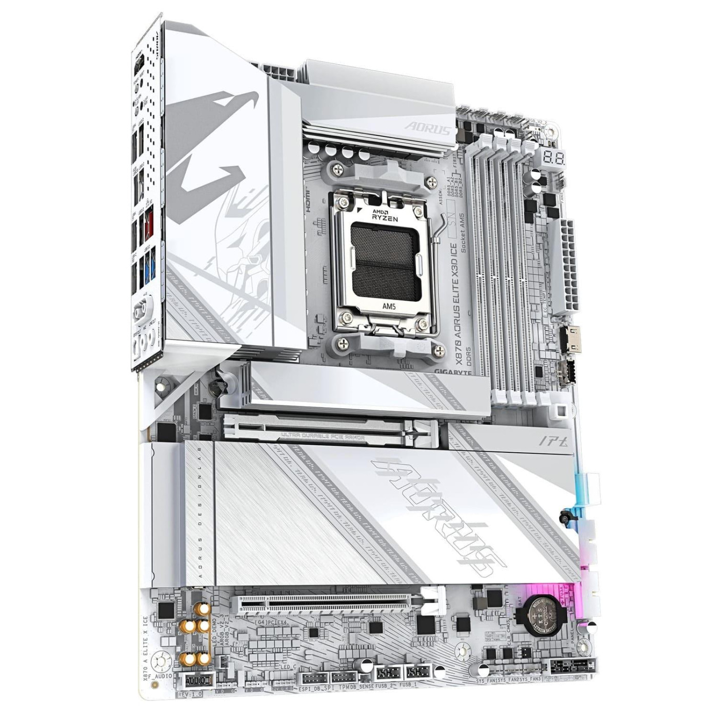 Материнская плата GIGABYTE X870 AORUS ELITE X3D ICE (X870 AORUS ELITE X3D ICE) (Socket AM5, AMD X870, ATX)