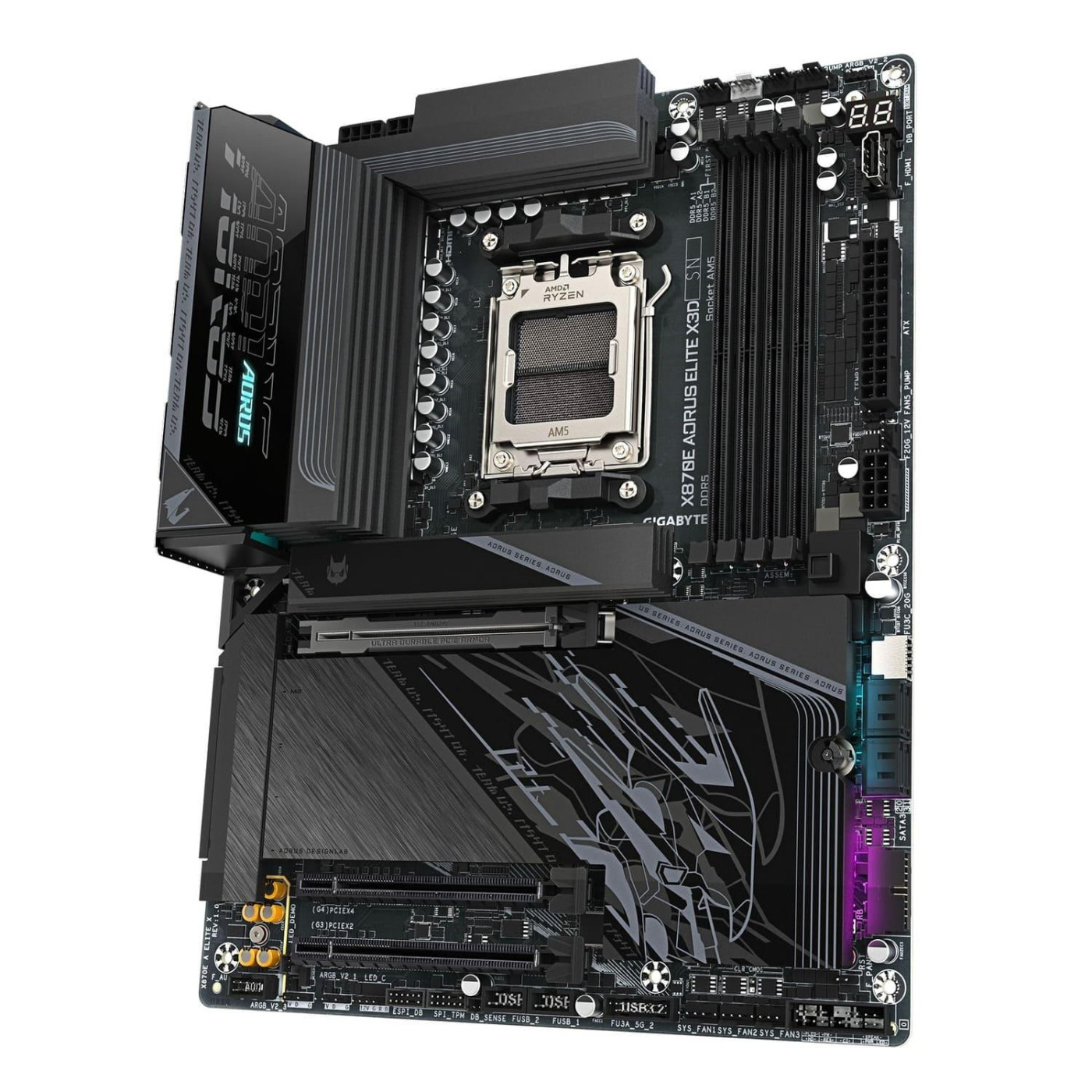 Материнська плата Gigabyte X870E AORUS ELITE X3D (X870E AORUS ELITE X3D) (Socket AM5, AMD X870E, ATX)