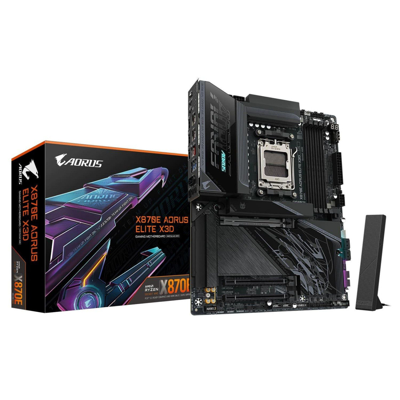 Материнська плата Gigabyte X870E AORUS ELITE X3D (X870E AORUS ELITE X3D) (Socket AM5, AMD X870E, ATX)