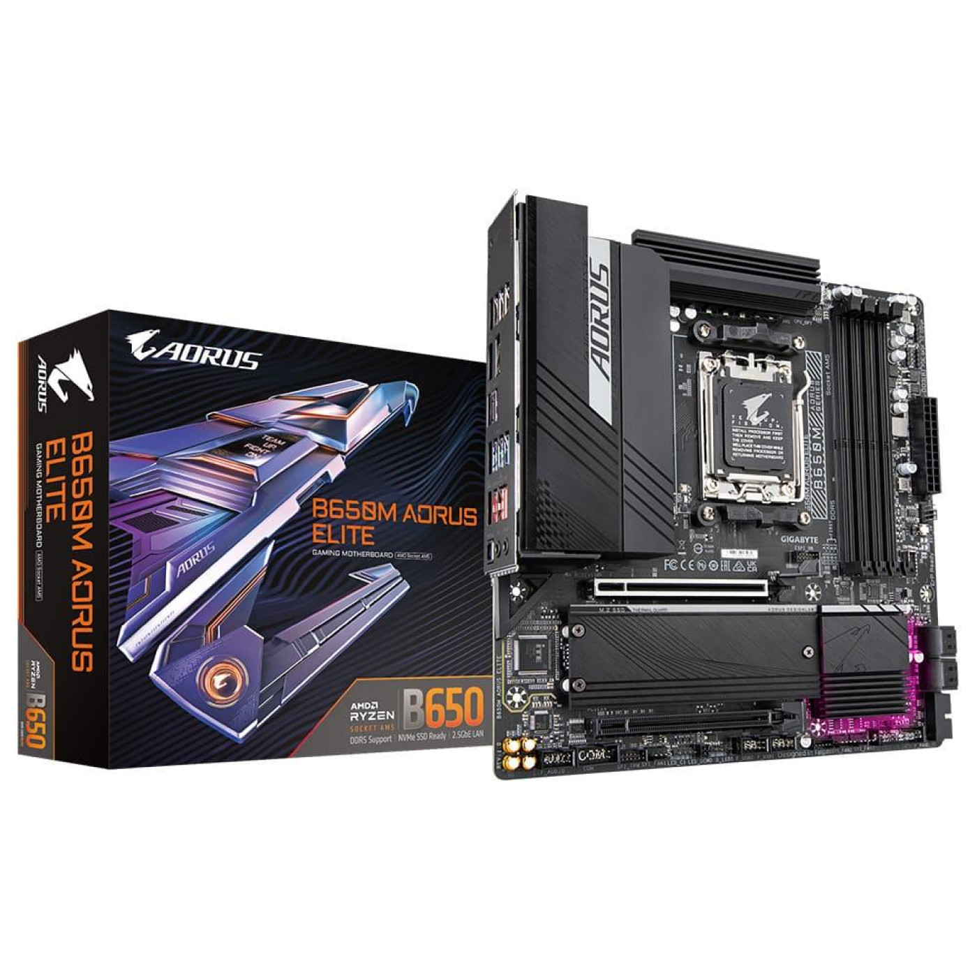 Материнська плата Gigabyte B650M AORUS ELITE (B650M AORUS ELITE) (Socket AM5, AMD B650, Micro-ATX)