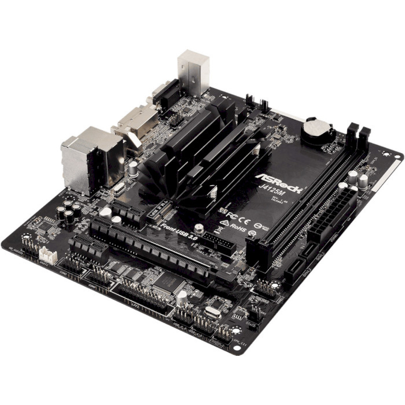 Материнская плата AsRock J4125M (J4125M) (Integrated CPU, Micro-ATX)