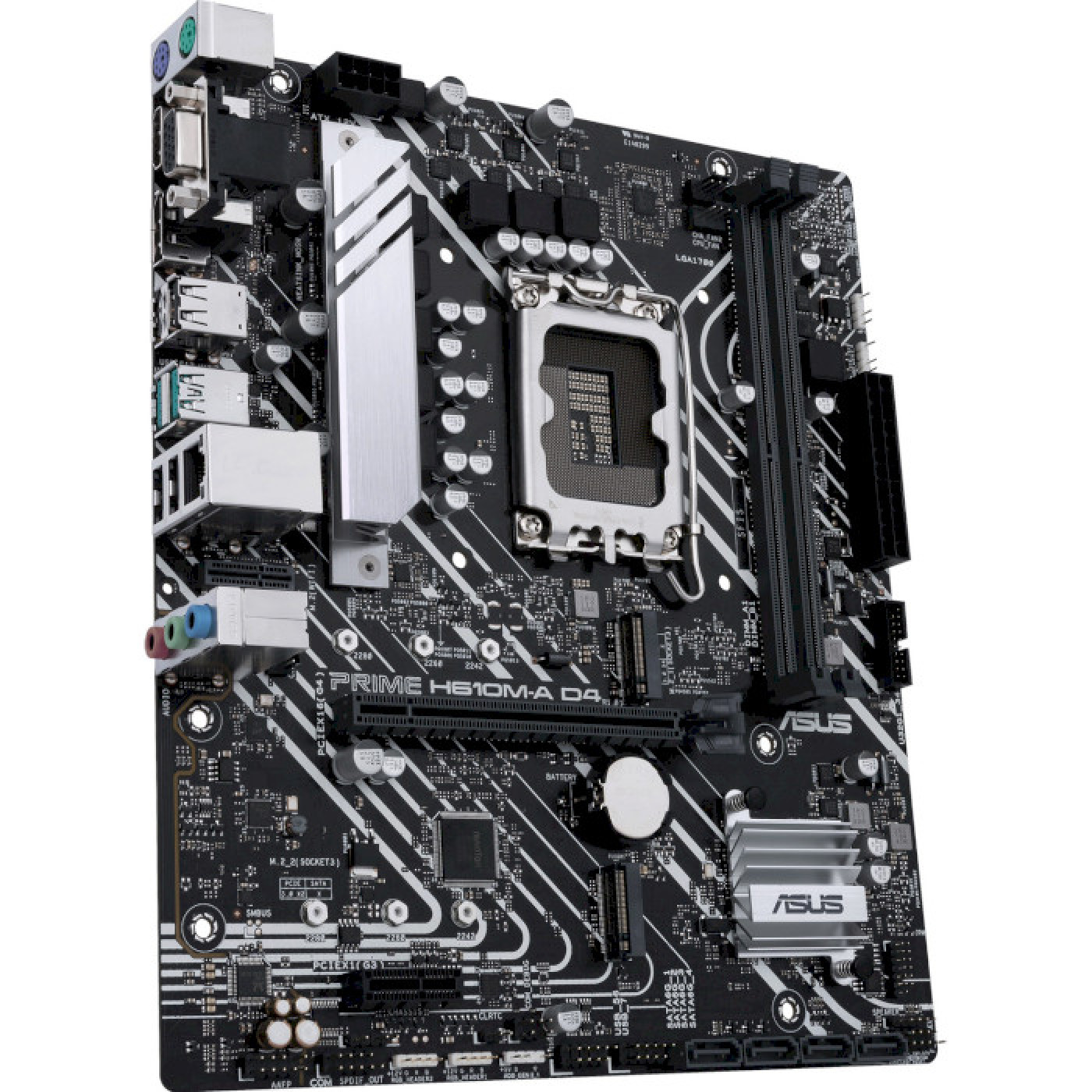 Материнська плата ASUS PRIME H610M-A D4-CSM (PRIME H610M-A D4-CSM) (Socket 1700, Intel H610, Micro-ATX)