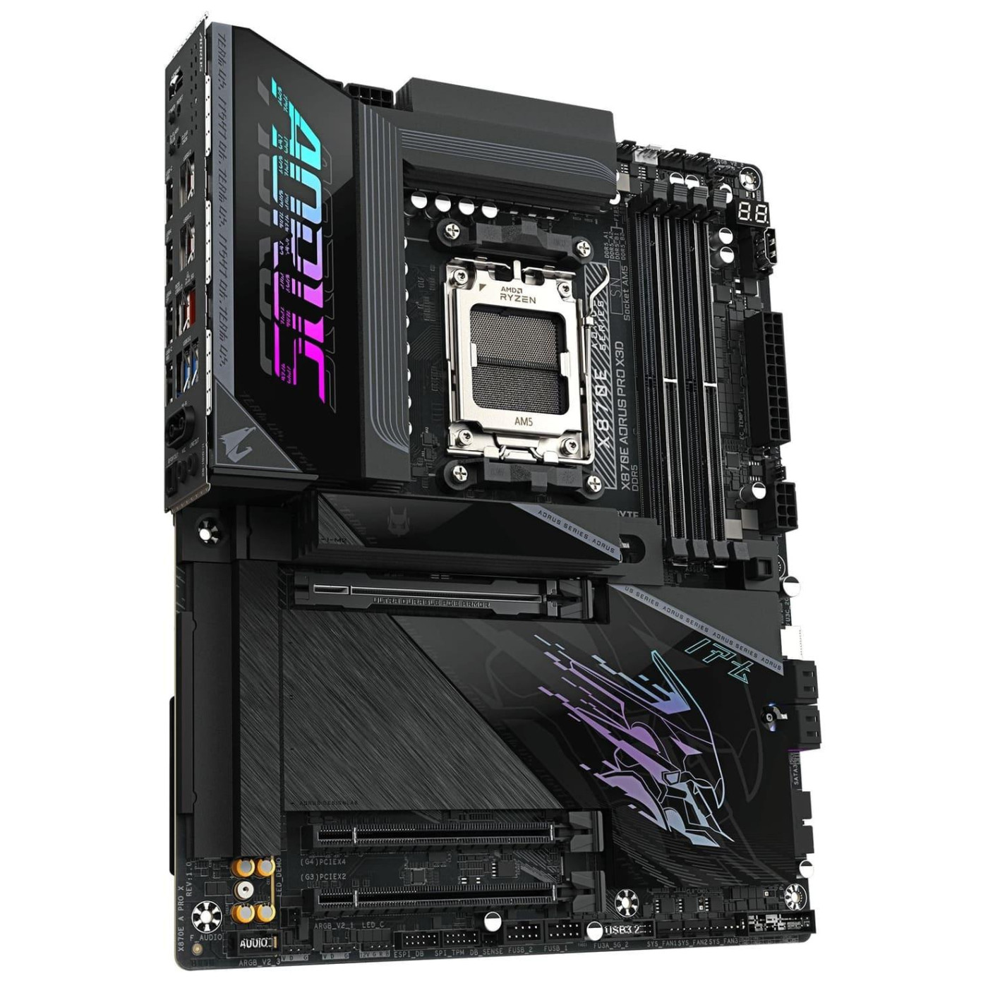 Материнська плата GIGABYTE X870E AORUS PRO X3D (X870E AORUS PRO X3D) (Socket AM5, AMD X870E, ATX)