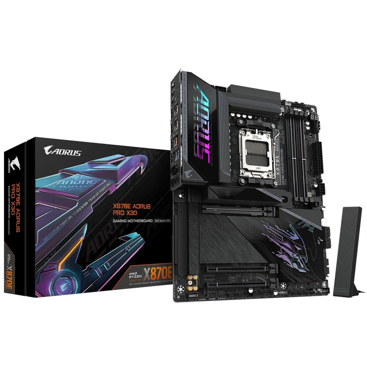 Материнська плата GIGABYTE X870E AORUS PRO X3D (X870E AORUS PRO X3D) (Socket AM5, AMD X870E, ATX)