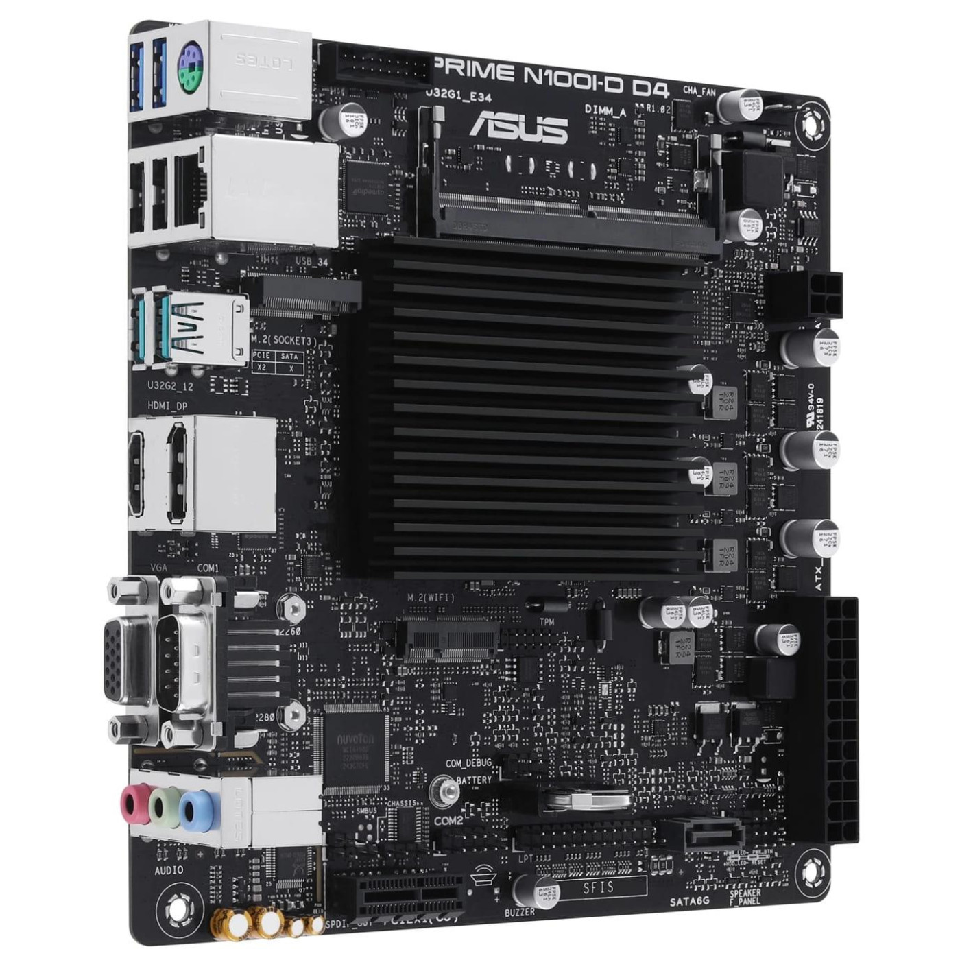 Материнская плата ASUS PRIME N100I-D D4-CSM (PRIME N100I-D D4-CSM) (Integrated CPU, SoC, Mini-ITX)