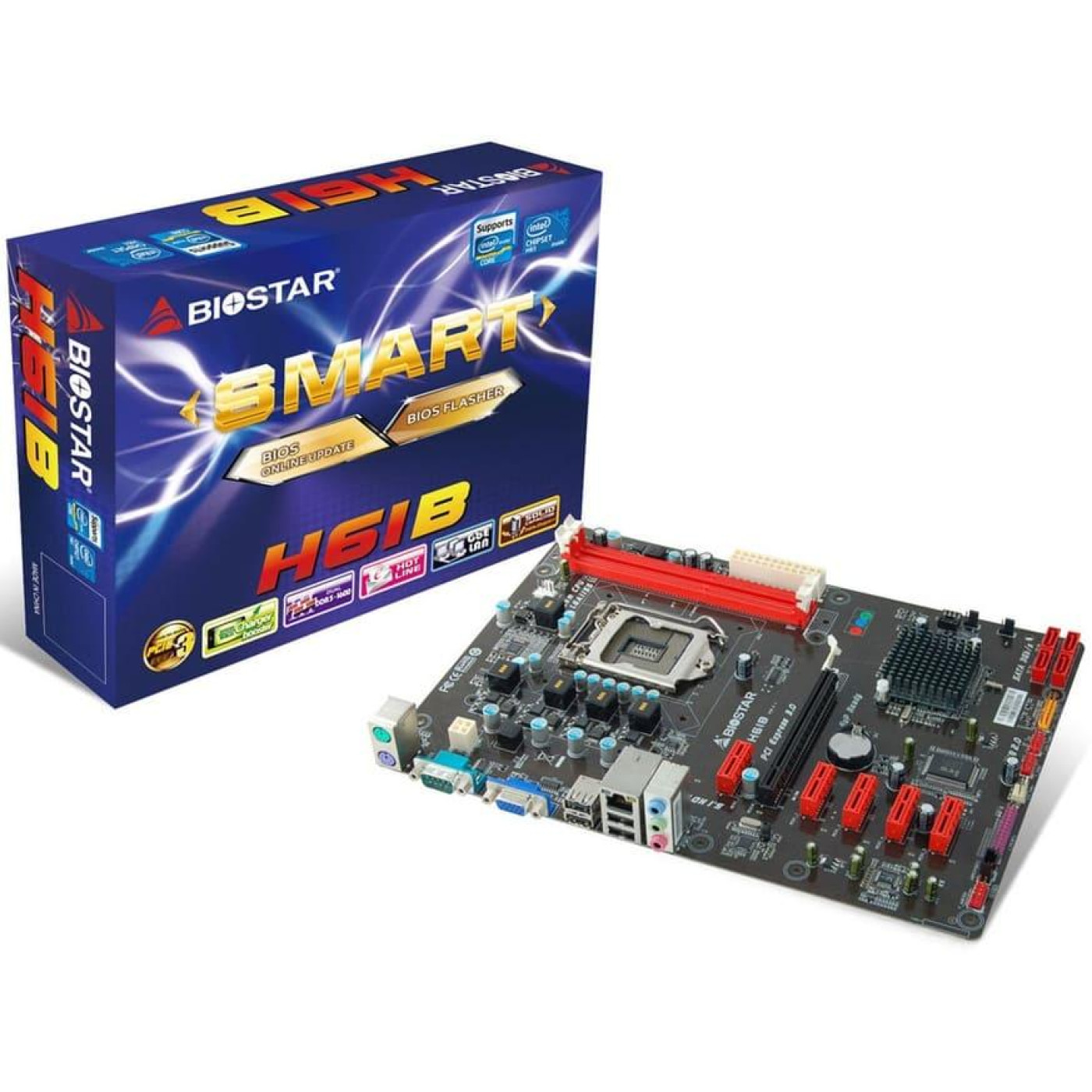 Материнська плата Biostar H61B (H61B) (Socket 1155, Intel H61, ATX) Б/в