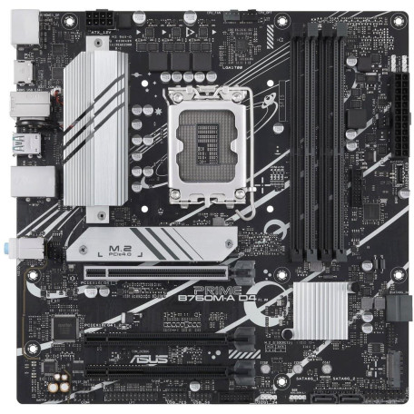 Материнська плата ASUS PRIME B760M-A D4-CSM (PRIME B760M-A D4-CSM) (Socket 1700, Intel B760, Micro-ATX)