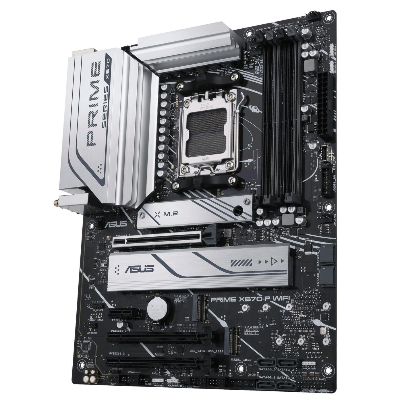 Материнська плата ASUS PRIME X670-P WIFI (PRIME X670-P WIFI) (Socket AM5, AMD X670, ATX) Б/в