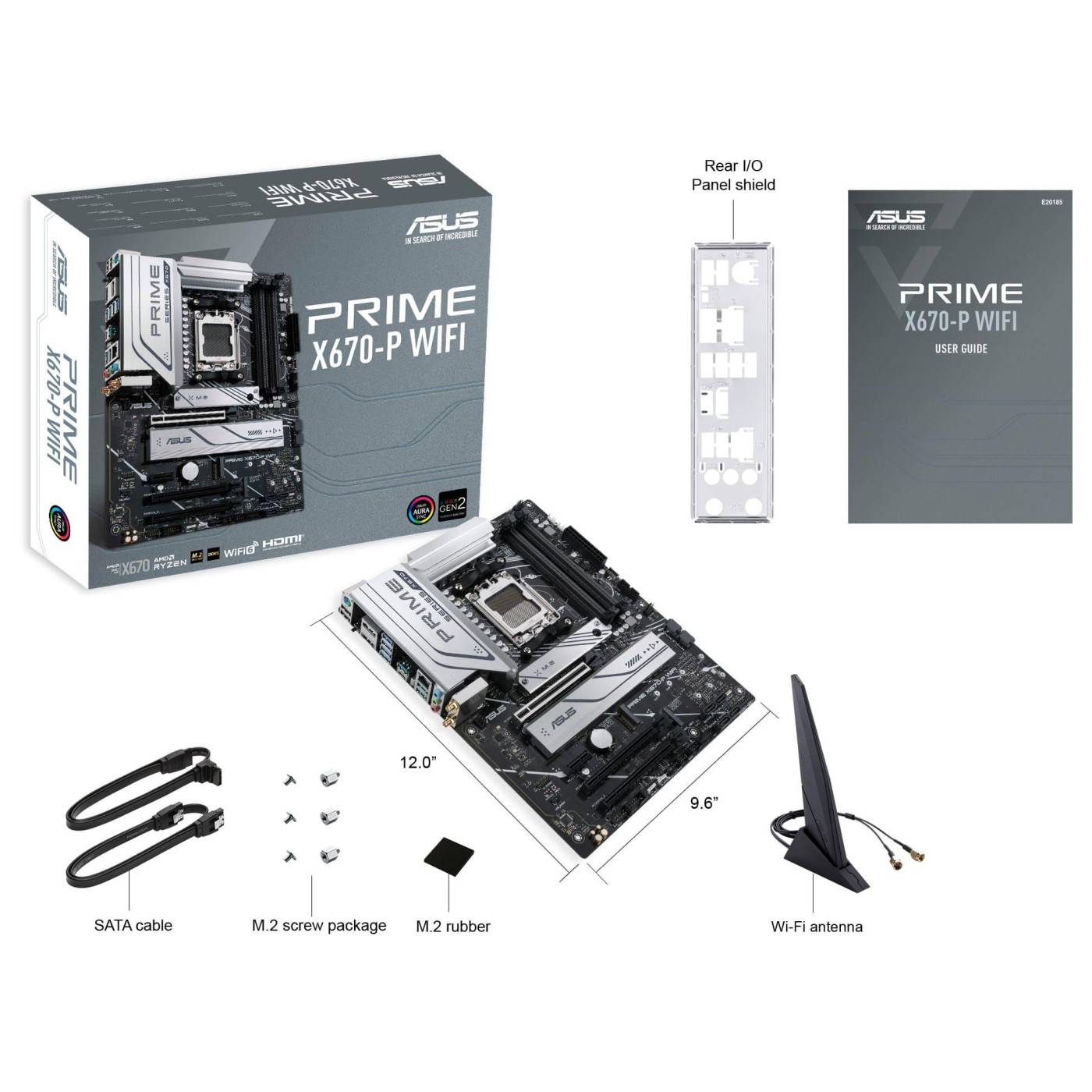 Материнська плата ASUS PRIME X670-P WIFI (PRIME X670-P WIFI) (Socket AM5, AMD X670, ATX) Б/в
