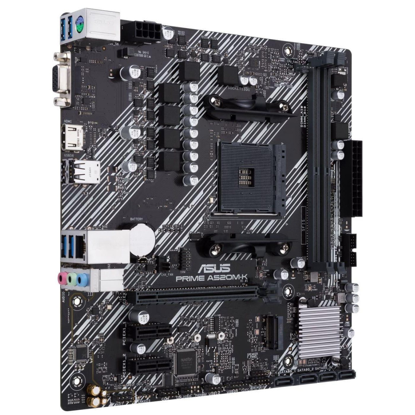Материнская плата ASUS PRIME A520M-K (Prime A520M-K) (Socket AM4, AMD A520, Micro-ATX) Б/у