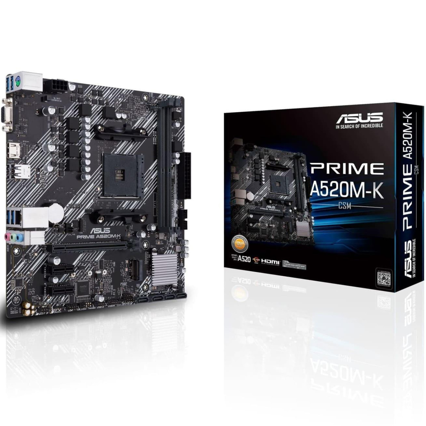Материнская плата ASUS PRIME A520M-K (Prime A520M-K) (Socket AM4, AMD A520, Micro-ATX) Б/у