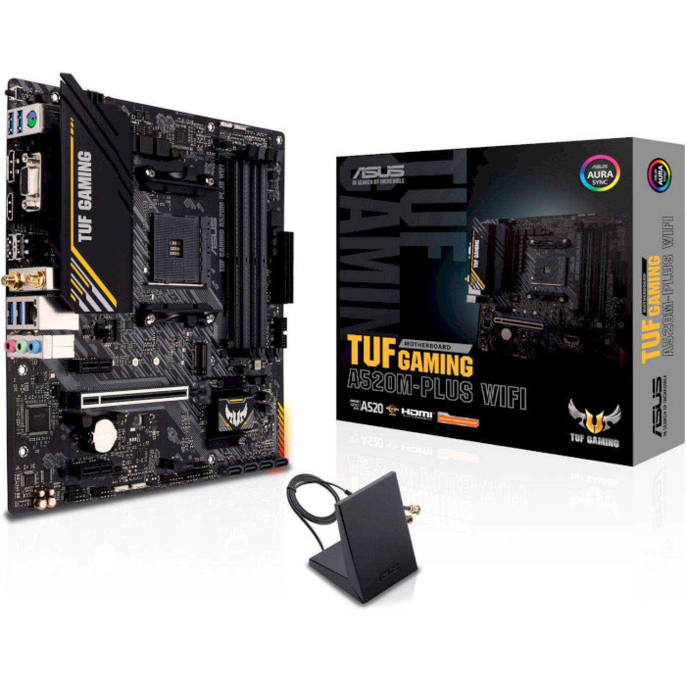 Материнська плата ASUS TUF Gaming A520M-Plus WIFI (TUF Gaming A520M-Plus WIFI) (Socket AM4, AMD A520, Micro-ATX) Б/в,U1