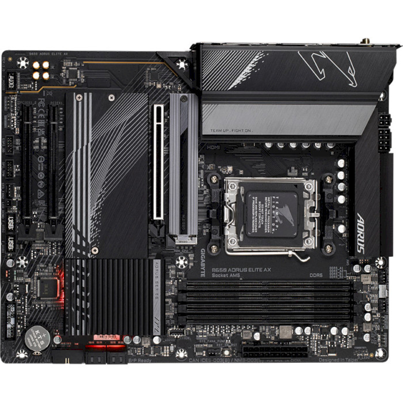 Материнська плата Gigabyte B650 AORUS ELITE AX (B650 AORUS ELITE AX) (Socket AM5, AMD B650, ATX) Б/в