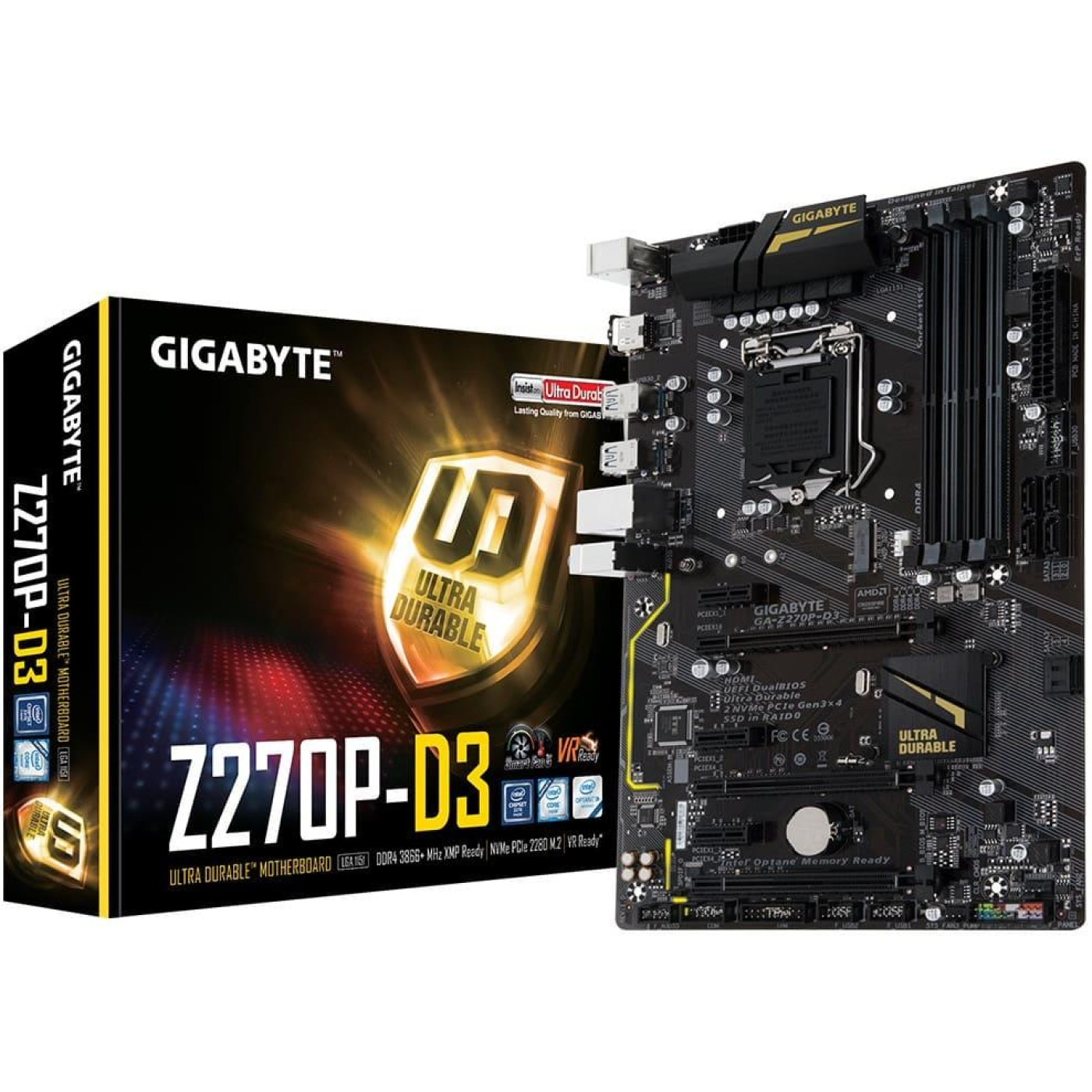 Материнская плата Gigabyte GA-Z270P-D3 (GA-Z270P-D3) (Socket 1151, Intel Z270, ATX) Б/у,U1
